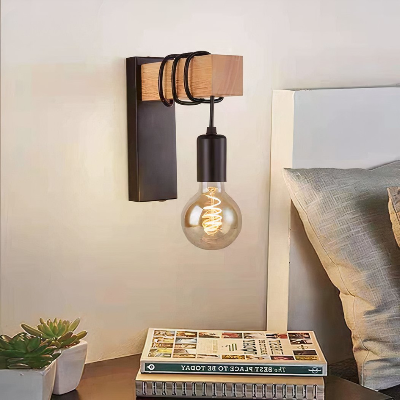Vintage Industriell Vägglampa