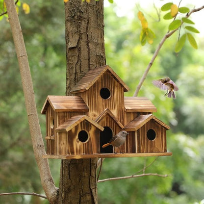 NatureNest - Artisan Birdhouse med sex mysiga ingångar