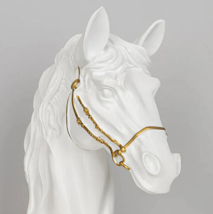 Elegant Regal Horse Sculpture för Heminredning och Konstälskare