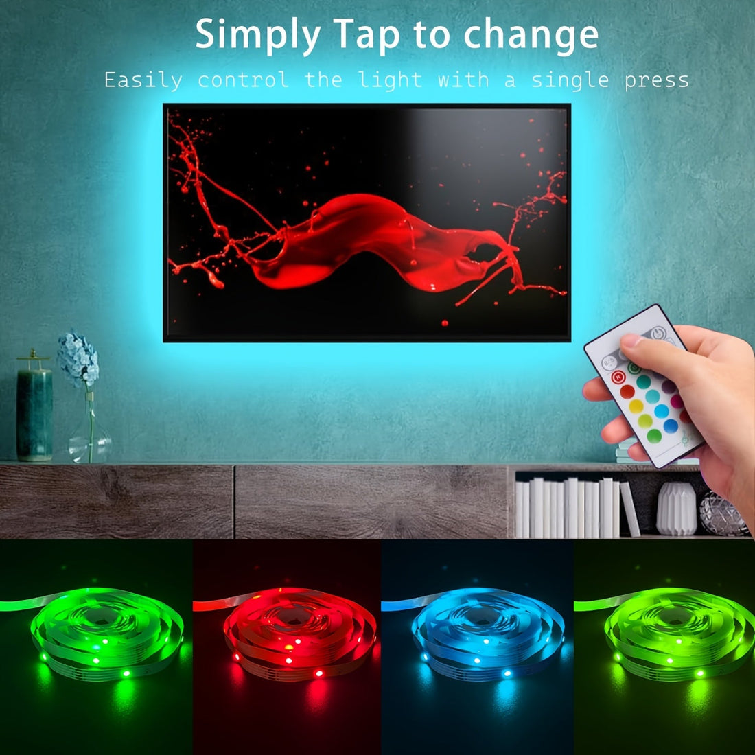 LED TV Bakgrundsbelysning Stripp med Fjärrkontroll