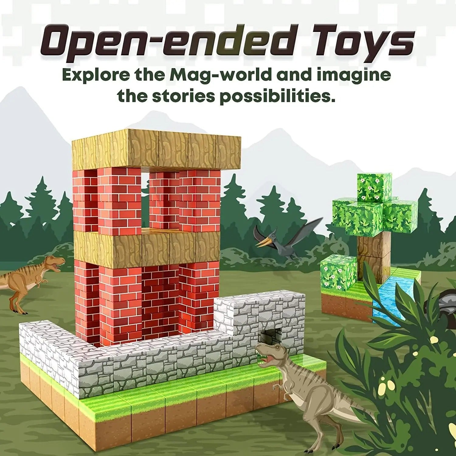 1OOPcs STEM Lärande Magnetiska Byggblock