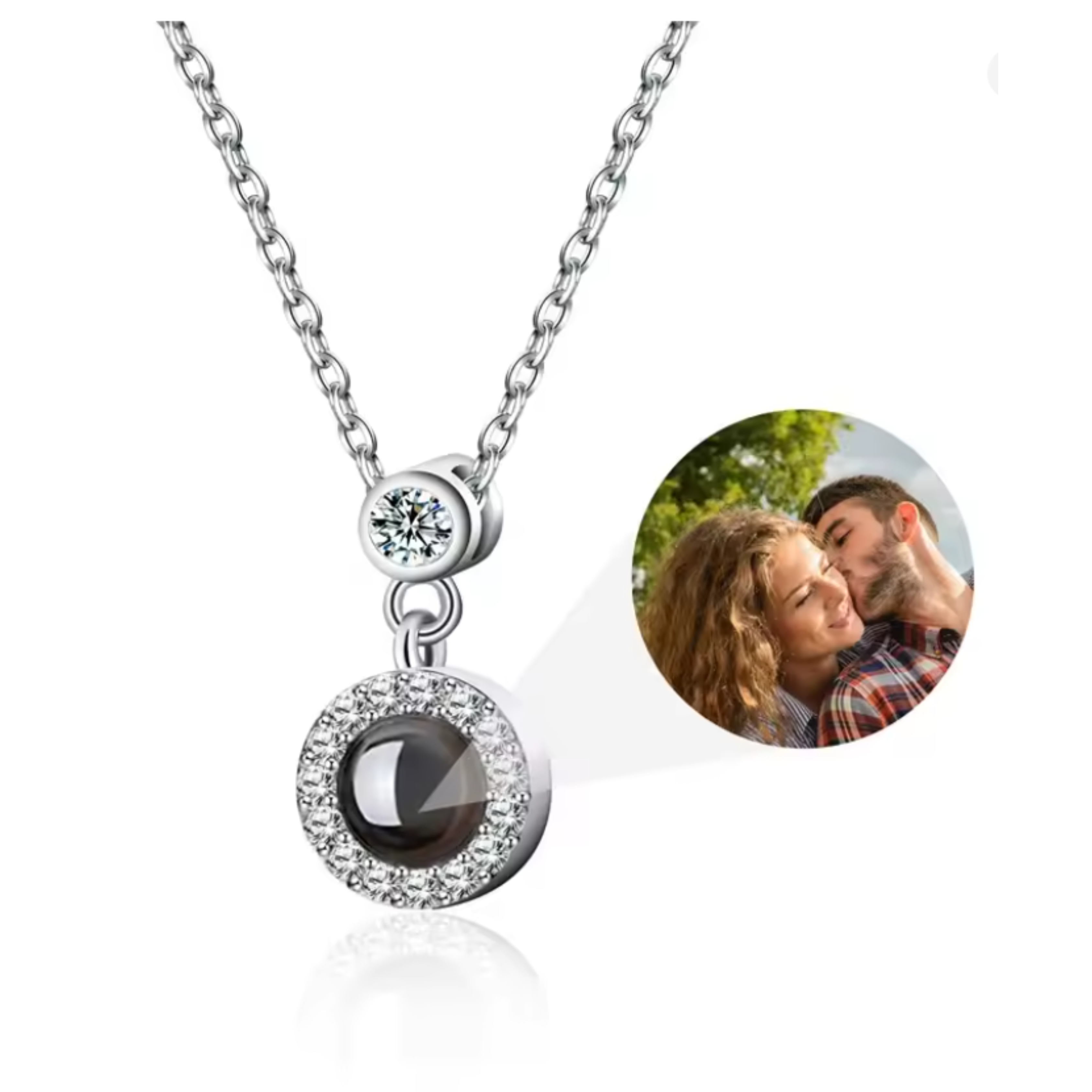 MEMORIA – Individuell foto-projektionskedja med hjärtanhängare