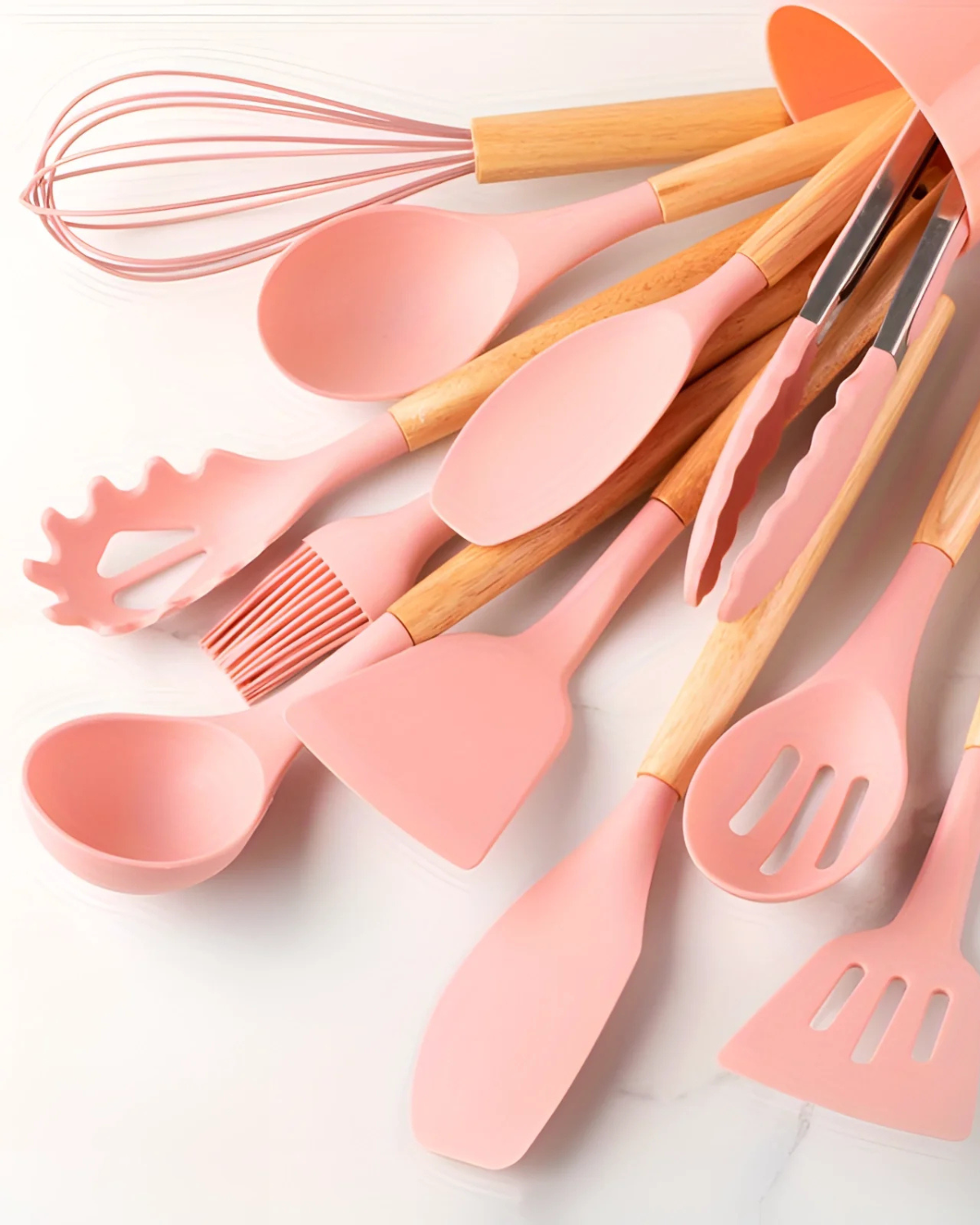 Carvallo – Miljövänligt Silikon Kökset med Bambu Handtag (12-delar)