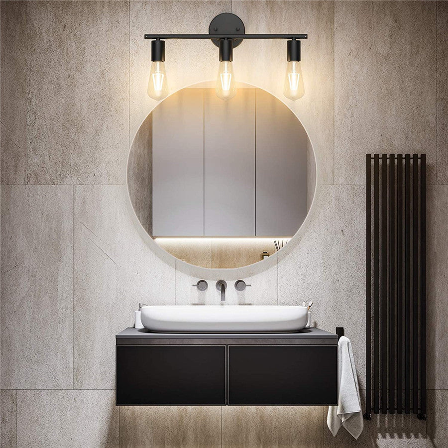 IndustrialGlow - Modern 3-Arm Vägglampa i Industriell Stil LED Belysning
