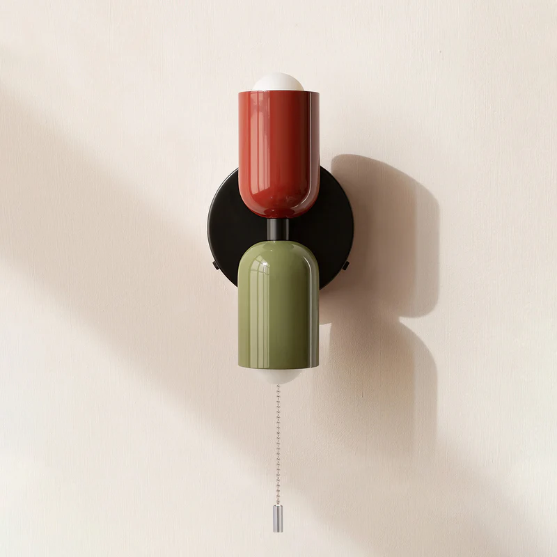 Vägglampa Modern Dubbel Glas Sconce Armatur