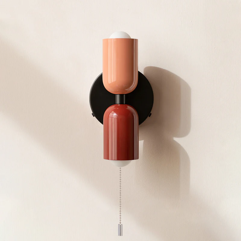 Vägglampa Modern Dubbel Glas Sconce Armatur