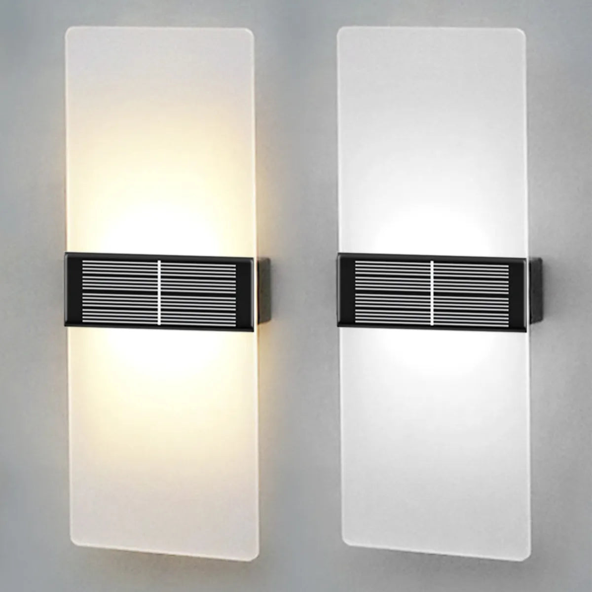 Carvallo Solar-Vägglampa Utomhus | Minimalistisk Design | IP65 Väderbeständig | LED-teknik | 58x30x140 cm