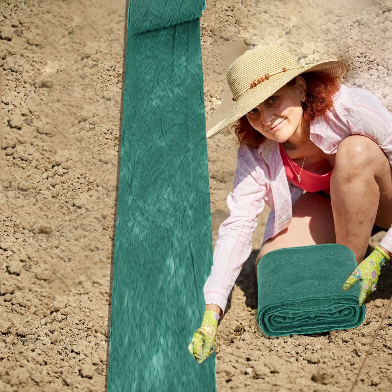 Biologiskt nedbrytbar gräsmattefrömatta för enkel gräsmatteanläggning i trädgården