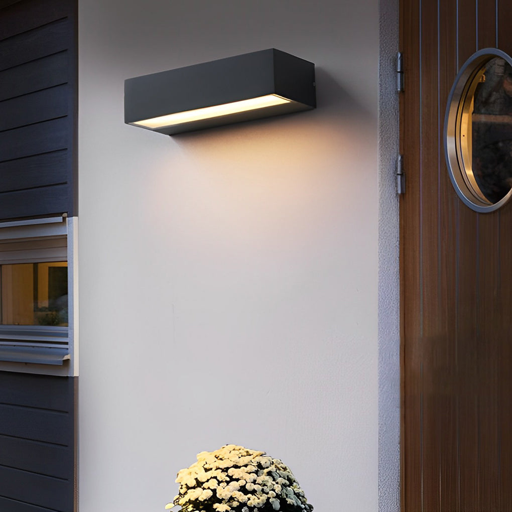 Vägglampa Modern Svart Vattentät Utomhuslampa