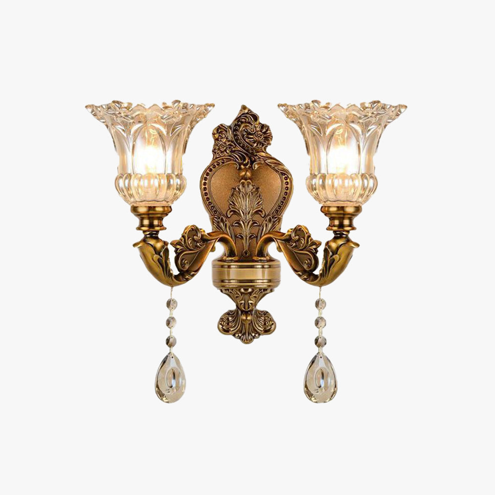 Amélie Vintage Vägglampa - Inomhus - Tvålampor - Guld - Sovrum/Vardagsrum - Metall