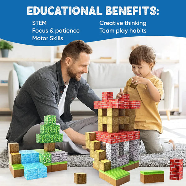 1OOPcs STEM Lärande Magnetiska Byggblock