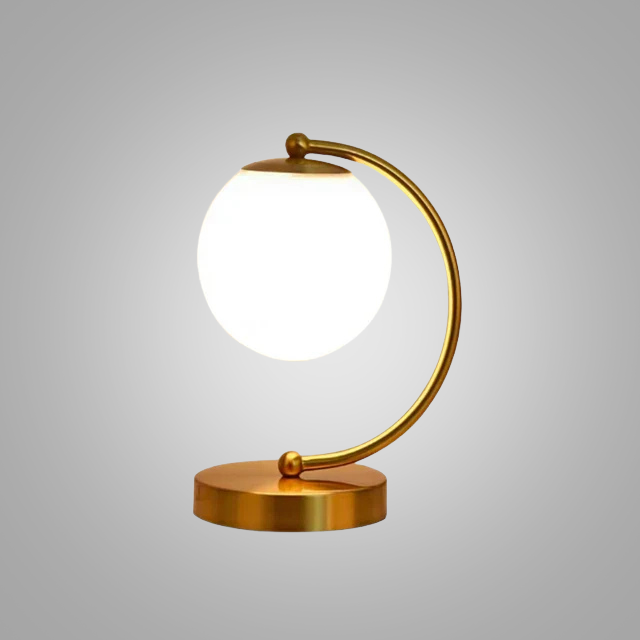 LumeSphere – Dimbar LED Bordslampa med Glaskula för Vardagsrum och Sovrum