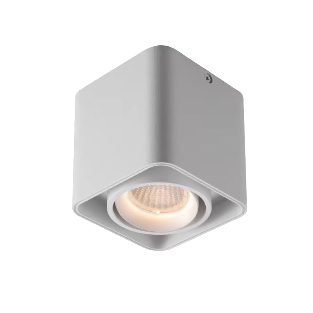 FlexiSquare - Dimbart LED Takrosettlampa med Justerbar Fyrkantig Lampfot