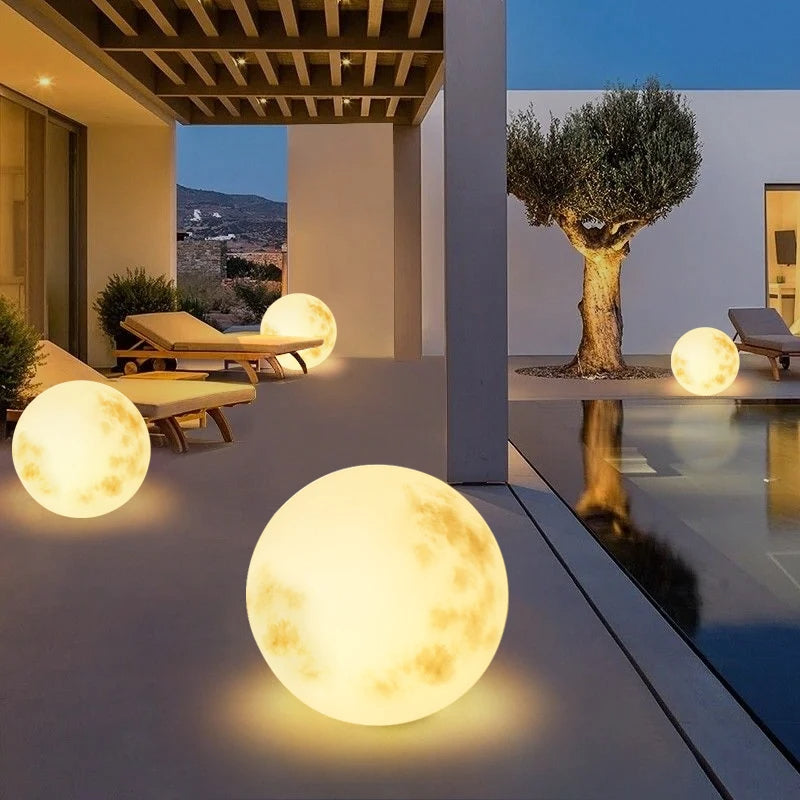 Utomhus Trädgårdslampa Måne Boll Lampa