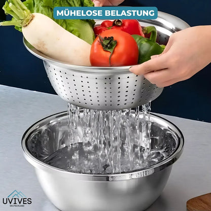 Carvallo - 6-i-1-bassäng i rostfritt stål