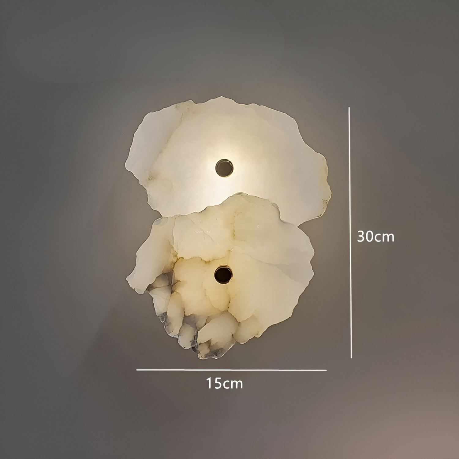 LED-vägglampa i marmorutseende – Stilfull väggbelysning för vardagsrum och hall
