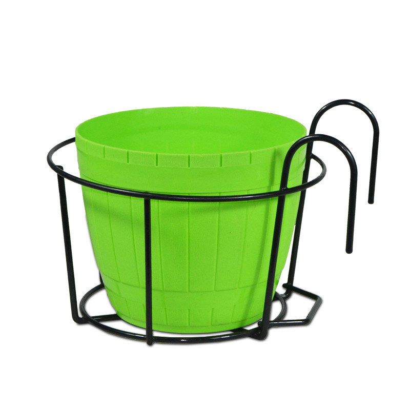 Praktisk krukställ med stabil metallram för balkong och terrass