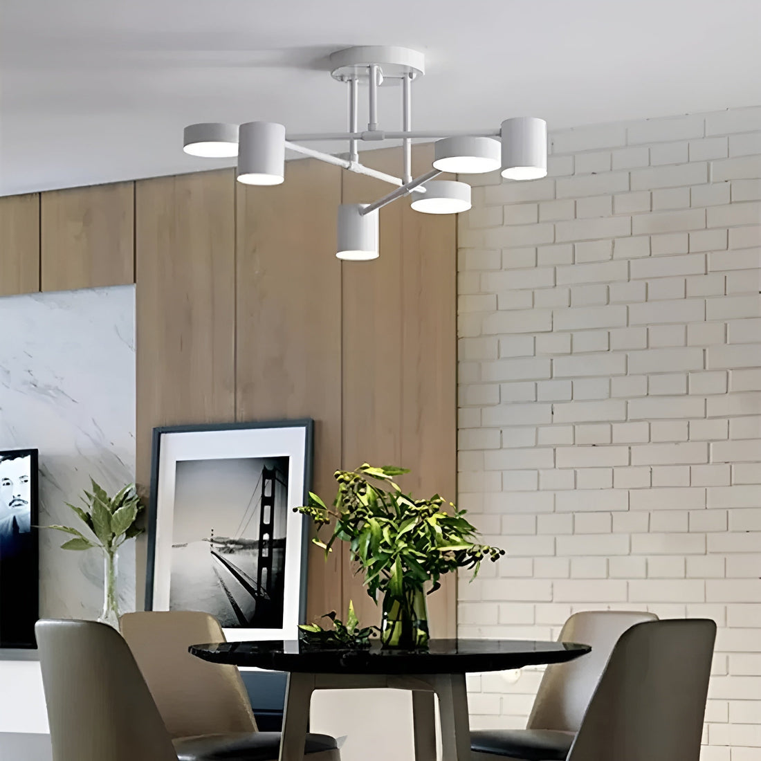 LED-taklampa med 6 armar – Modernt design &amp; Ljust ljus | Perfekt för bostadsutrymmen