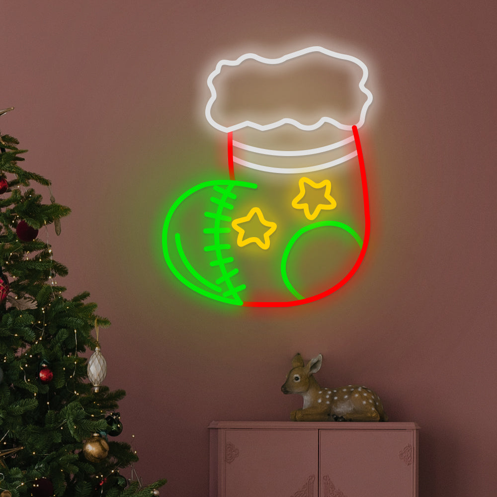 Kerststrumpa Dekoration LED Neonlampa