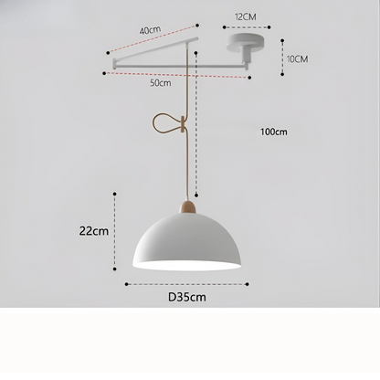 LuxeSwing Light - Nordisk Justerbar LED- Taklampa med Svängarm