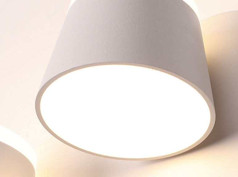 ScandiGlow – Justerbar LED Vägglampa med Cylinderformad Skärm, Finns i 1/2/3 Ljuspunktet
