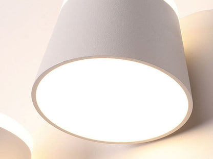 ScandiGlow – Justerbar LED Vägglampa med Cylinderformad Skärm, Finns i 1/2/3 Ljuspunktet