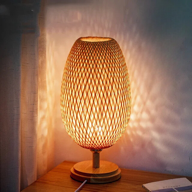 RustiekLjus - Vintage Bamboobordslampa