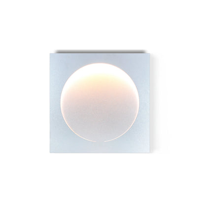 Elif - Modern LED Vägglampa Fyrkant Måne Inomhus, Vit, Metall