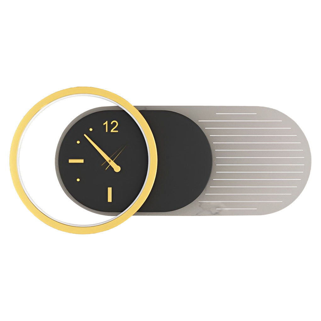 Väggklocka | Led-ljus | Tyst rörelse | Ambient glöd | Kreativ modern design