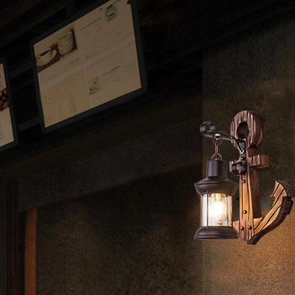 Austin Vintage LED Vägglampa - Anker, Mat- / Vardagsrum, Metall/Trä