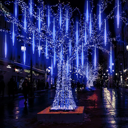 LED ljusslinga med snöflingor – Färgglada dekorationljus för jul och festdekoration
