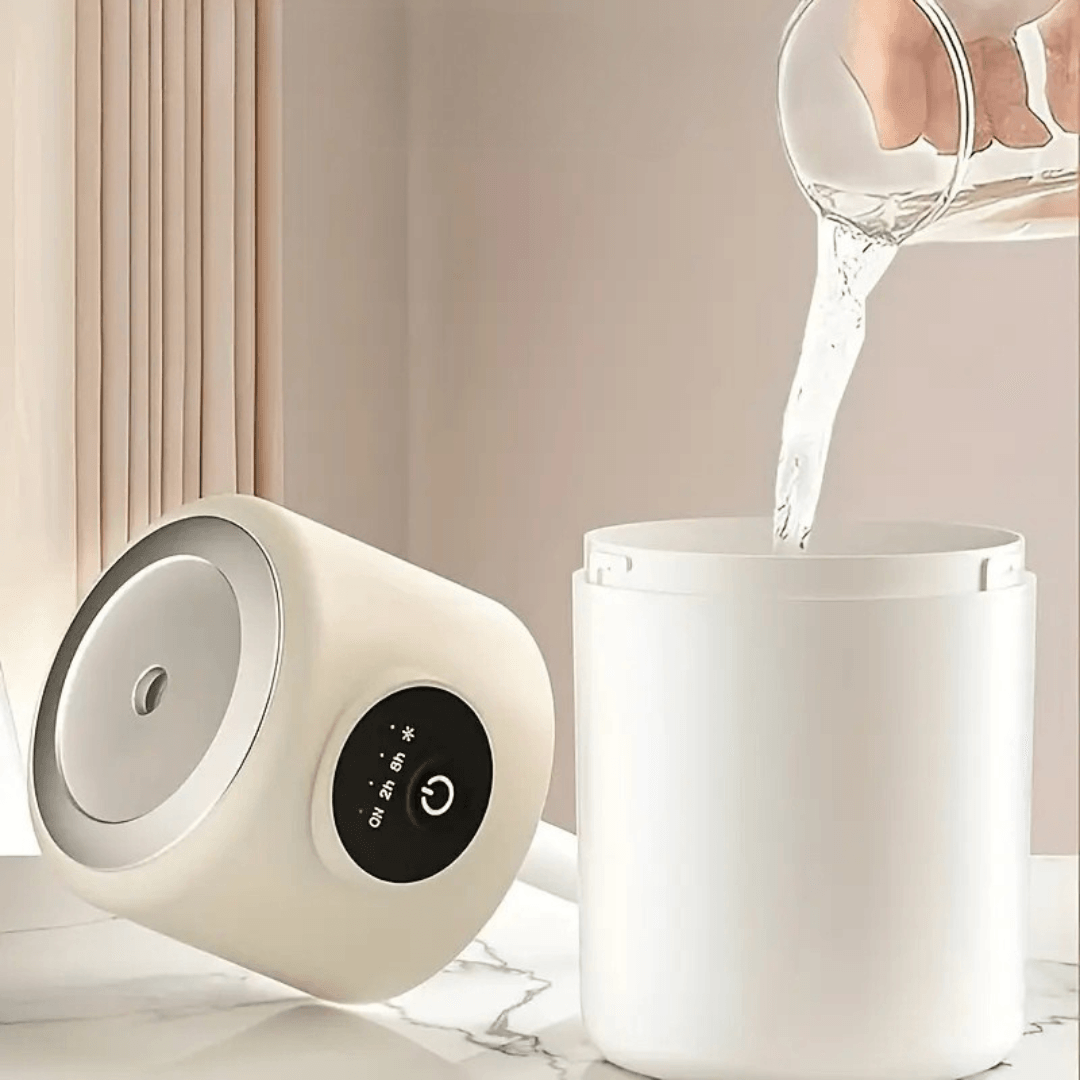 Carvallo USB Luftfuktare | Tyst & Kompakt | Med LED-stämningsljus | För sovrum, kontor & resor