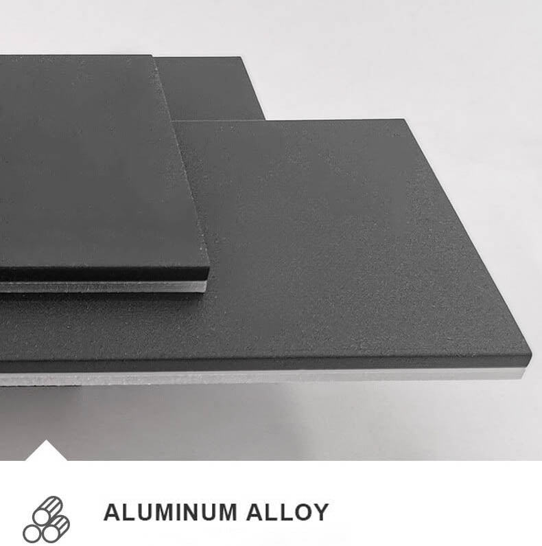 Minimalistisk fyrkantig, staplad LED-vägglampa i aluminium