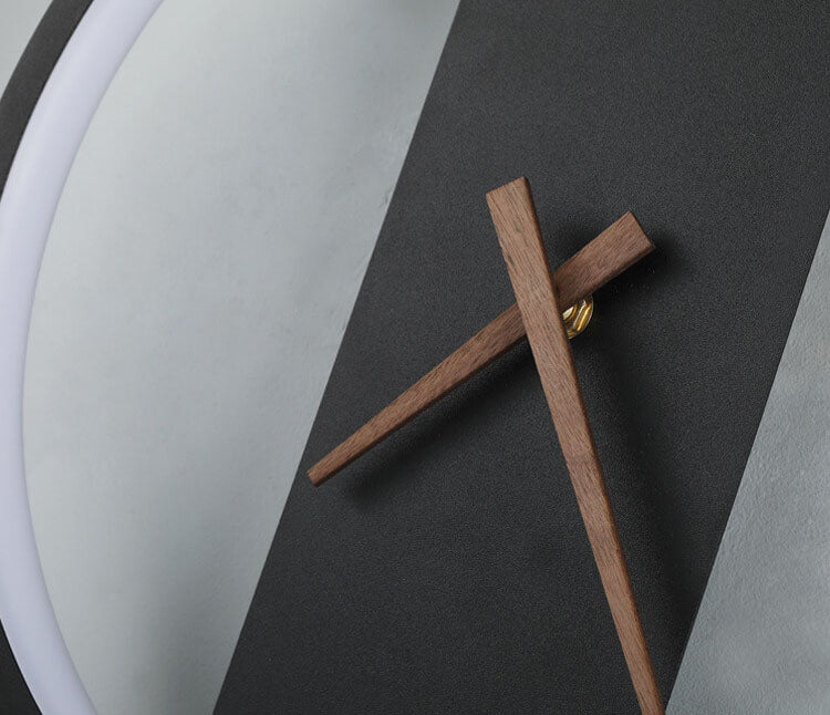 Modern, minimalistisk, klockformad LED-vägglampa med 1 ljus