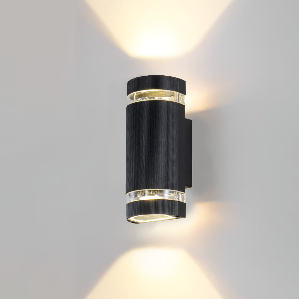 Svart Vattentät LED Upp- och Nedljus Vägglampa