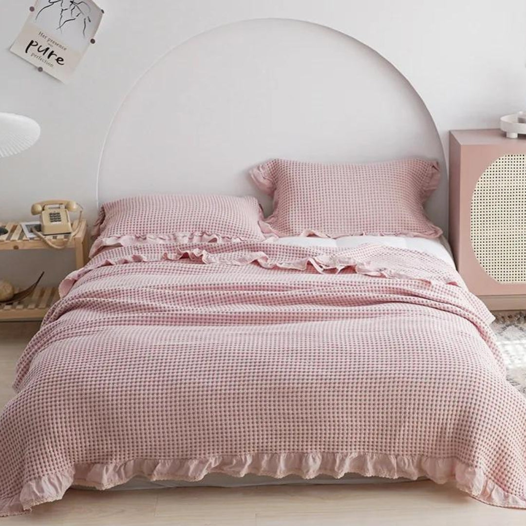 Olivia Waffle Kastanjefilt