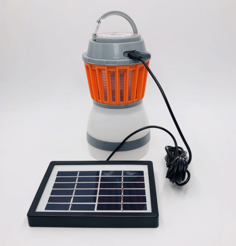 Solar LED mygglampa med integrerad lykta – Effektivt insektskydd och belysning för trädgård och camping