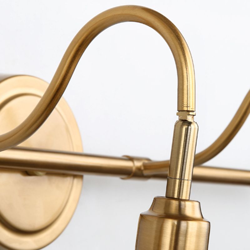 Aurora Vintage Ronde LED Vägglampa Guld Badrum/Sovrum Metall 2/3/4 Lampor