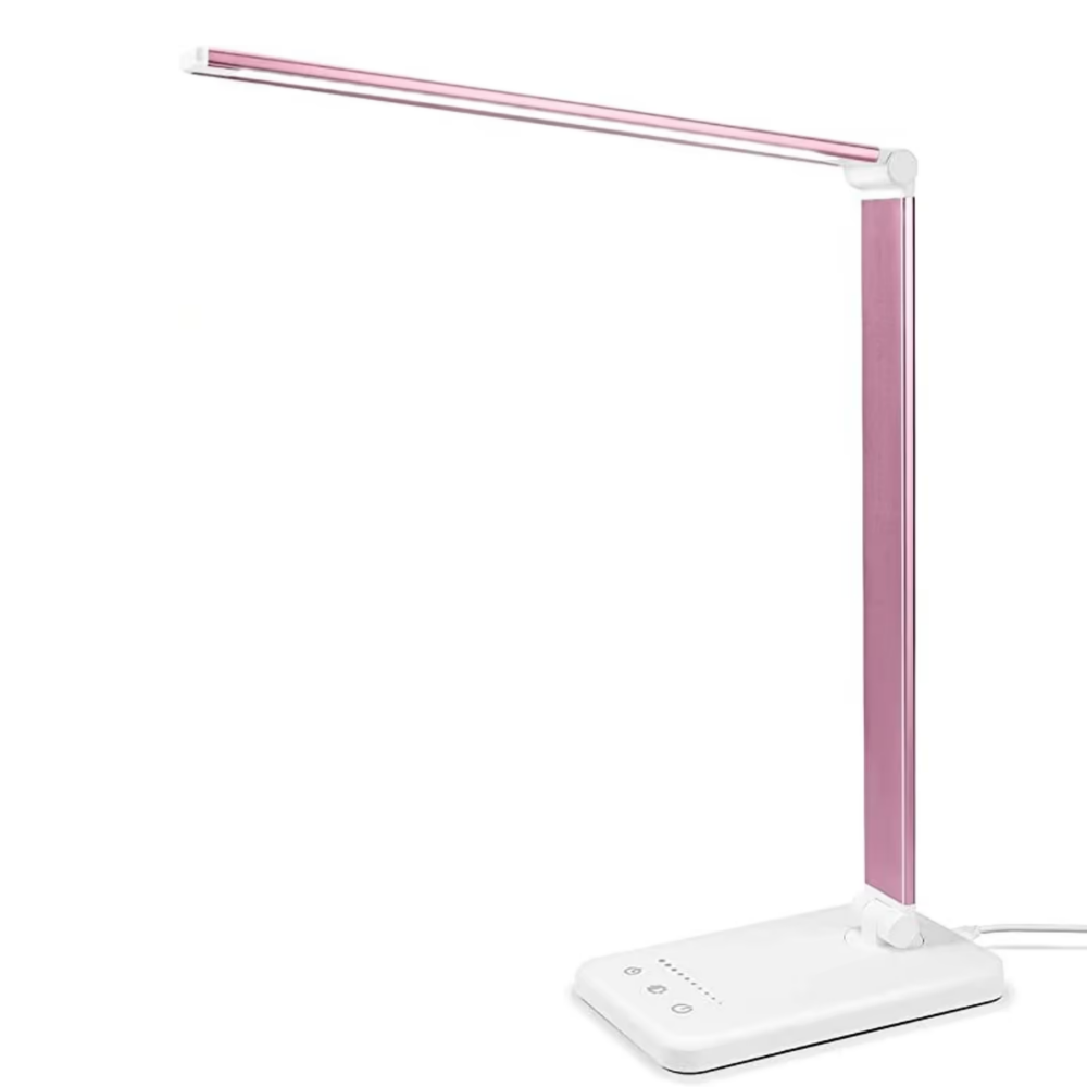 LED Bordsbelysning - Lampa med USB Laddport, 5 Ljusstyrkor och Justerbar Klarhet