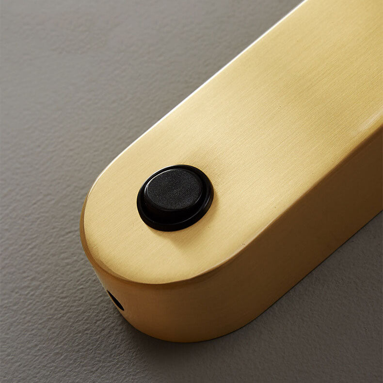 Modern minimalistisk cylindrisk LED-vägglampa med koppar