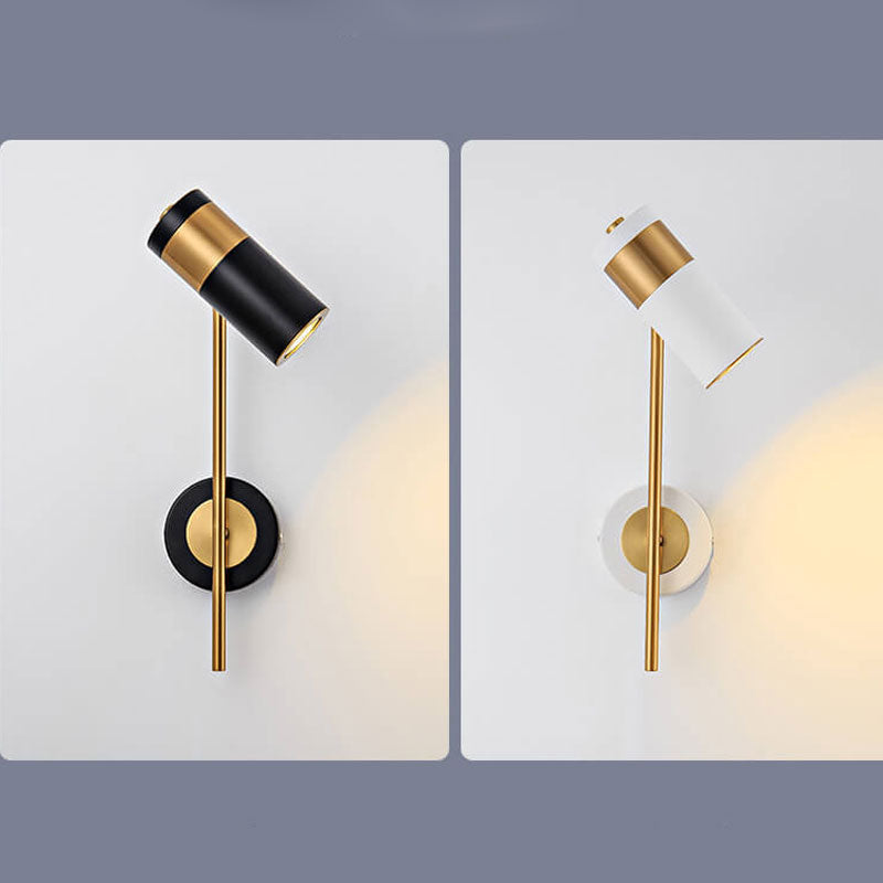 Modern minimalistisk spotlight vridbar LED-vägglampa av järn