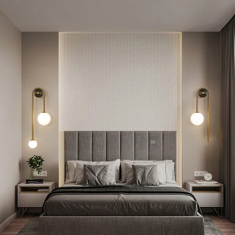 AuroraGlass Vägglampa - Modern LED-lampa för Sovrum och Vardagsrum