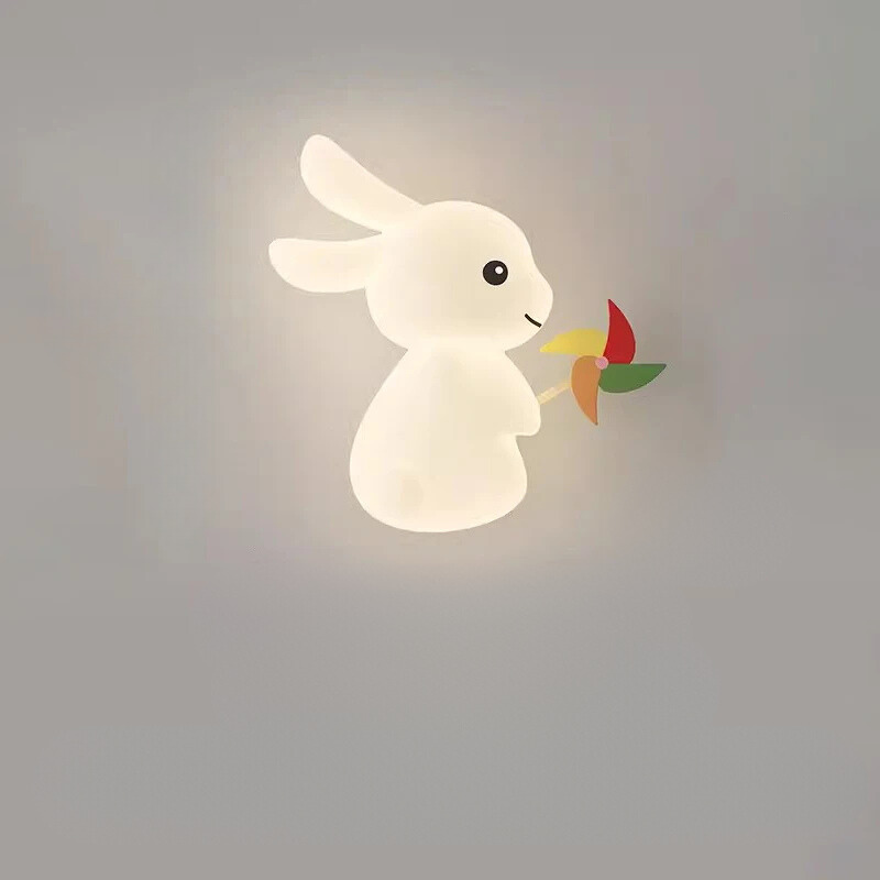 RabbitLicht - Söt LED Kanin Vägglampa för Barnrum