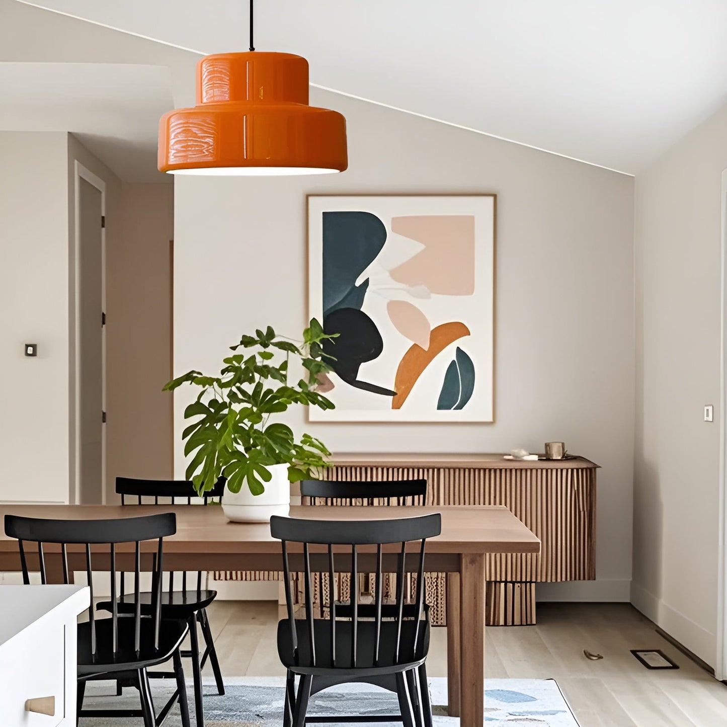Bauhaus-hänglampa – Vintage utseende i orange | Stilig pendellampa för ditt hem