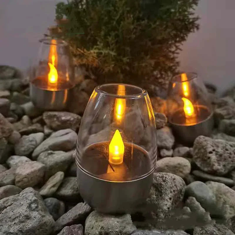 LuxRoyale Solar Vattentät LED Glasljus - Elegant Utomhus- och Inomhusbelysning