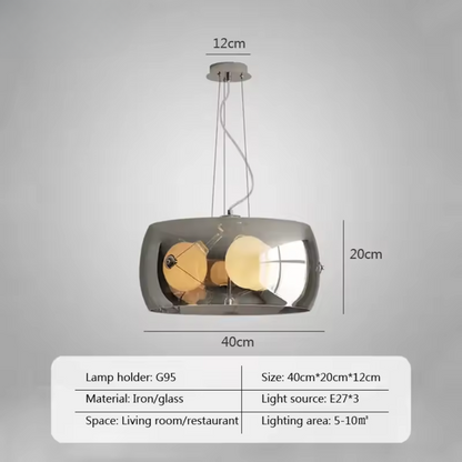 Aurion | Modern glas-LED-hänglampa för kök, vardagsrum och matsal