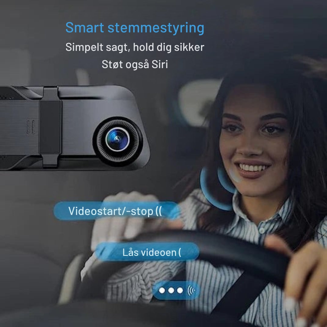 Carvallo – Smart spegelkamera med 4K-upplösning, bilspel, Android Auto och säkerhetsvarningar