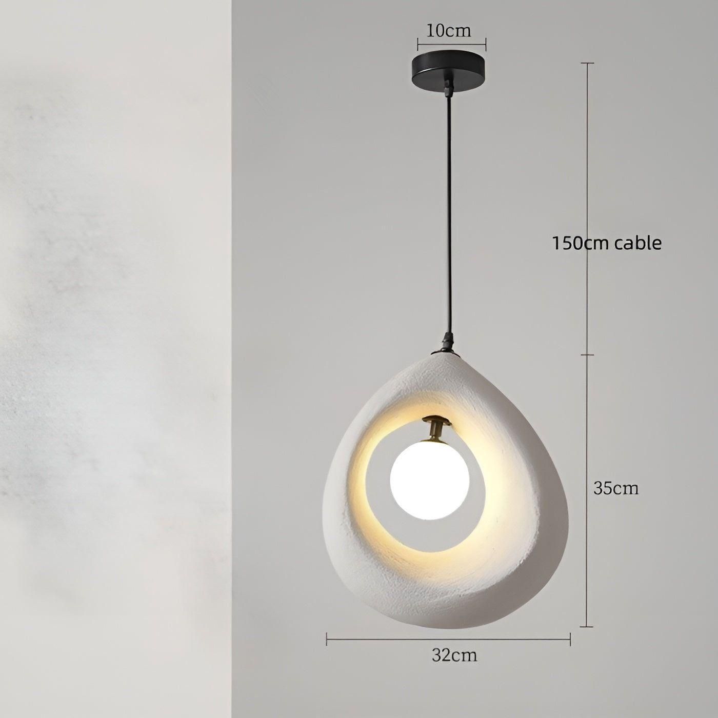 Pendellampa i Wabi-Sabi stil – Minimalistisk hängande lampa för vardagsrum och matplats