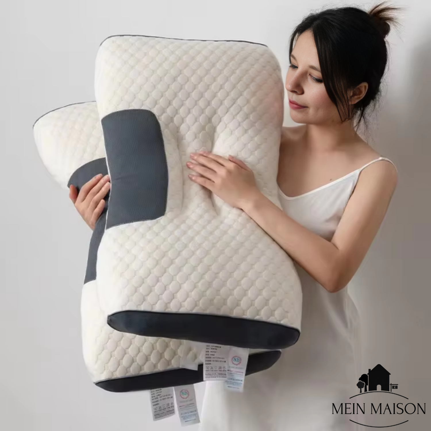 Carvallo Nackenkissen OrthoRest | Ergonomisk kontur | Minnesskum | Andningsbart