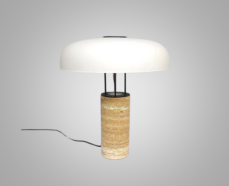 LuxeGlow - Marmorerad Skrivbordslampa med Tidlöst Design